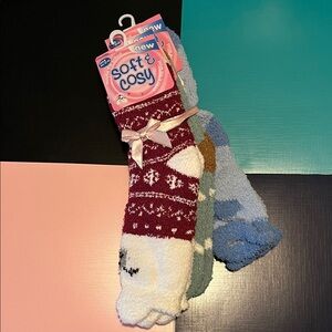 Women’s 3-Pack Cozy Winter Socks New Size 6-8